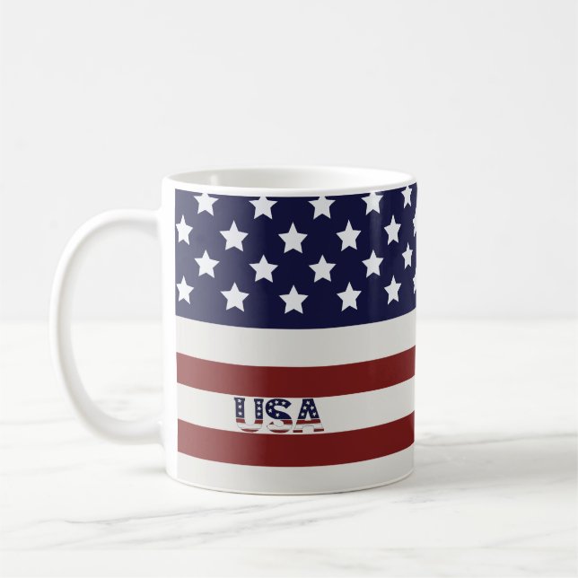 Mug America Drapeau américain Motif américain (Gauche)