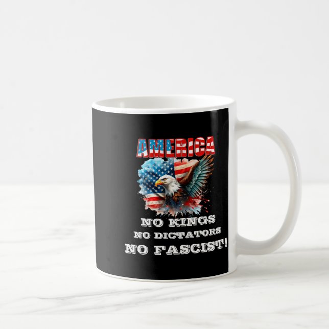 Mug America No Kings No Dictators No Fascist  (Droite)