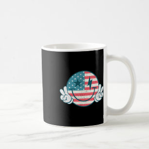 Mug America Vibes Smile Face au drapeau américain 4 ju