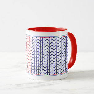 MUG AMÉRICAIN TRICOTÉ Combo Rouge