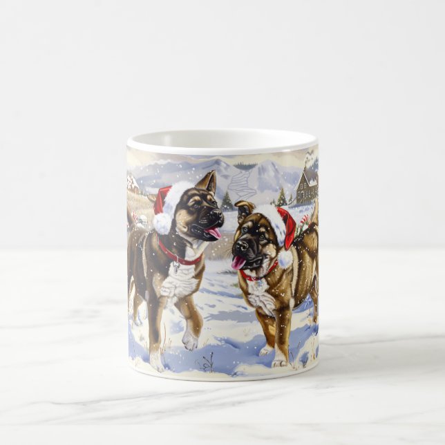 Mug American Akita Christmas (Centre)