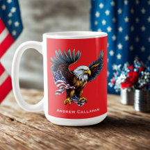 American Bald Eagle Patriotic USA Drapeau 4 juille