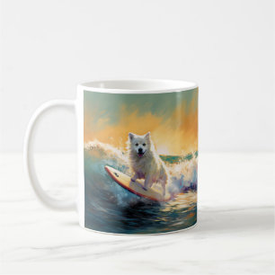Mug American Eskimo Beach Surf Peinture