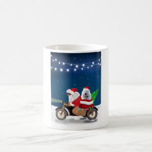 Mug American Eskimo Chien Noël Père Noël