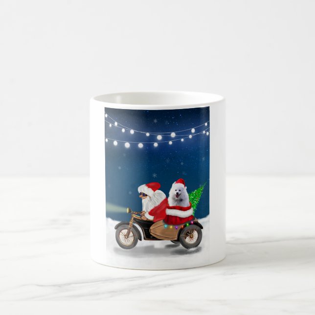 Mug American Eskimo Chien Noël Père Noël (Centre)