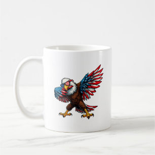Mug American Flag Bald Eagle Dabbing Happy 4 juillet