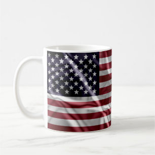 Mug American Flag Red, White Stripes et Starry Blue