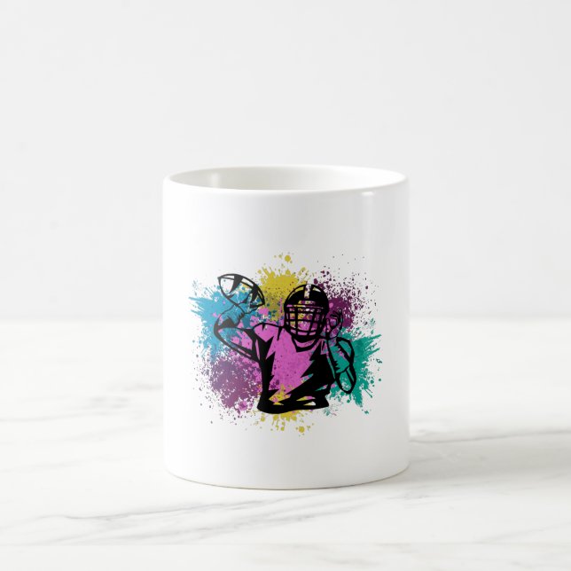 Mug American Football Grungy Couleurs Splashes (Centre)