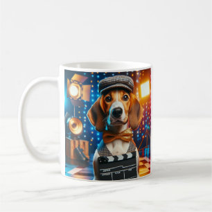 Mug American Foxhound habillé en Actor Blue Brown
