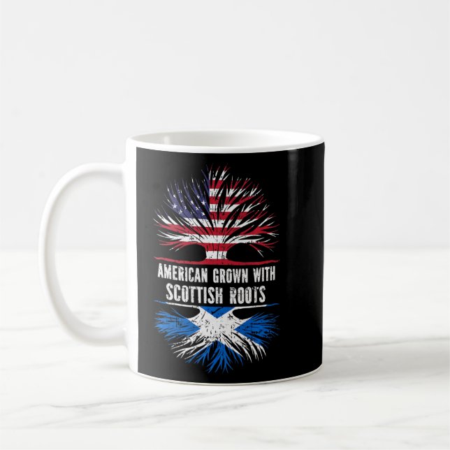 Mug American Grosse Avec Des Racines Écossaises Drapea (Gauche)