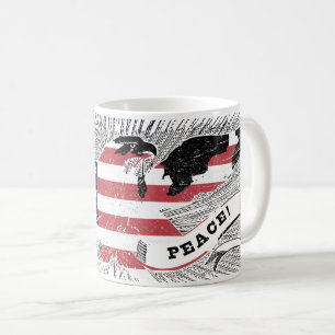 Mug American Peace Eagle USA Drapeau Art patriotique