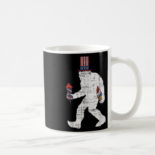 Mug American Sasquatch Funny Usa Bigfoot 4 juillet P (Droite)