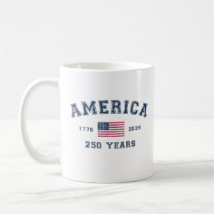 Mug Amérique 250 Ans Drapeau des États-Unis USA 4 juil