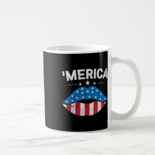 Mug Amérique patriotique lèvres drapeau 4 juillet Amér