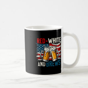 Mug Amérique Rouge Blanc Et Brew Quart Des Amateurs De