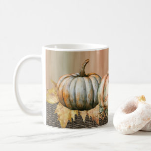 Mug Amiable Citrouille couleur orange, blanc et vert