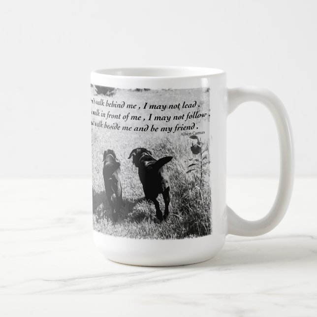 Mug Amis - Black Labradors - Amitié chien mignon (Droite)
