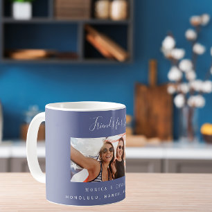 Mug Amis de la vie photo noms bleu