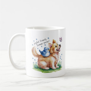 Mug amis joyeux. toujours souriants. conception de chi
