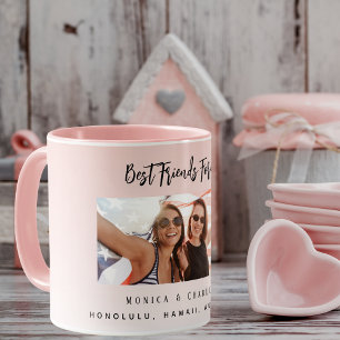 Mug Amis toujours des noms de photo rose pâle