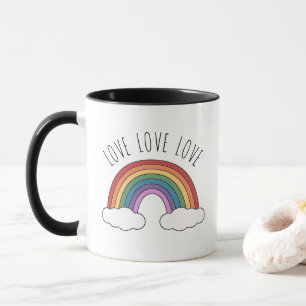 Mug Amour Amour Amour Arc-en-ciel