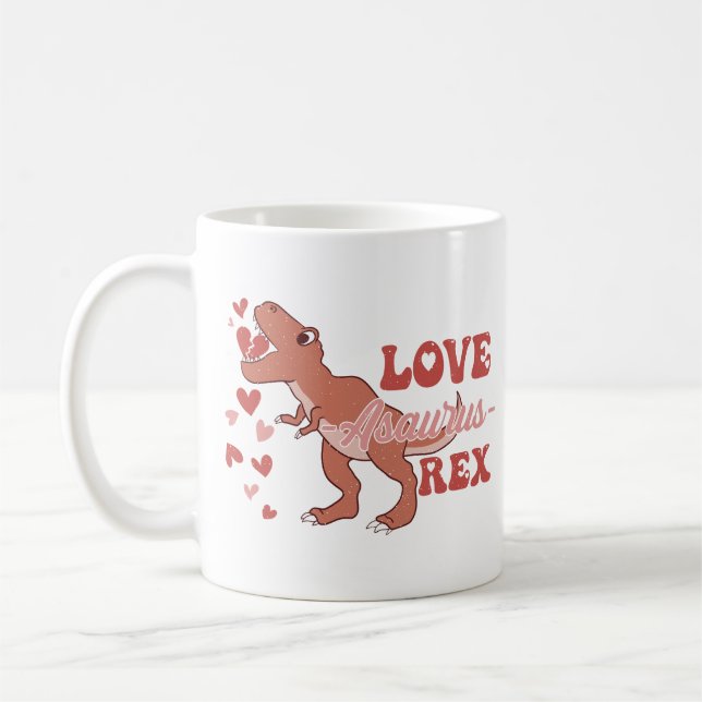 Mug Amour-Asaurus Rex drôle (Gauche)