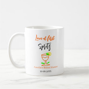 Mug Amour au premier spritz orange noir enterrement de