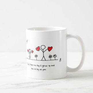 Mug Amour aussi grand que le papa - par des coeurs et