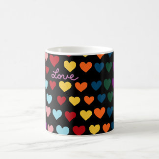 Mug Amour avec arc-en-ciel de cœurs