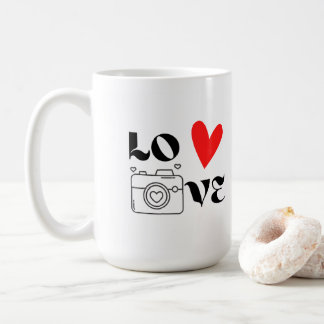 Mug Amour avec une caméra sur un