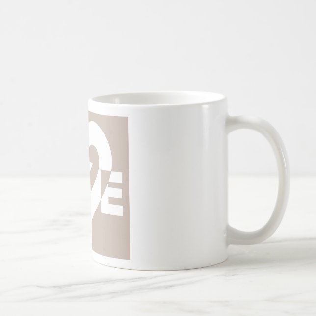 Mug Amour blanc sur gris (Droite)