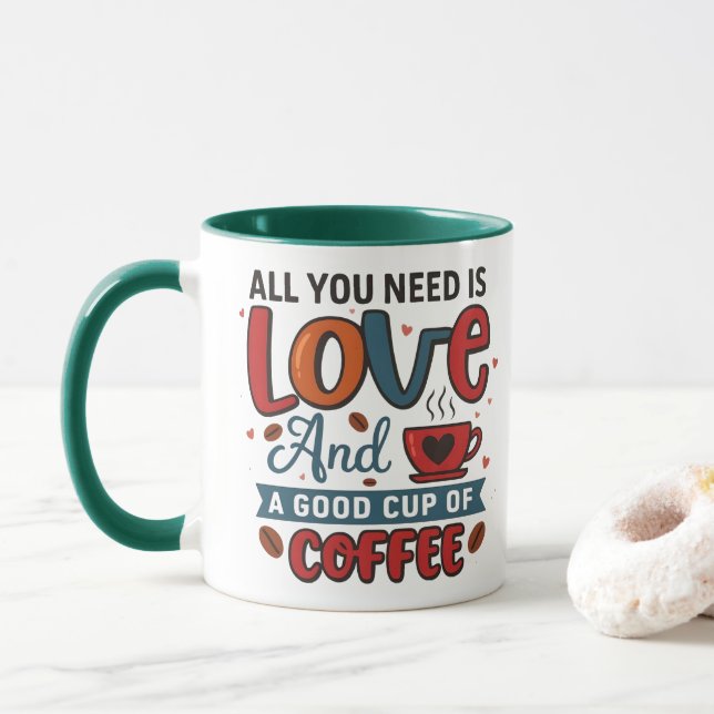 Mug Amour & Café (Avec donut)