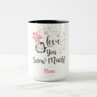 Mug Amour - Cute Valentine Penguin Personnalisé