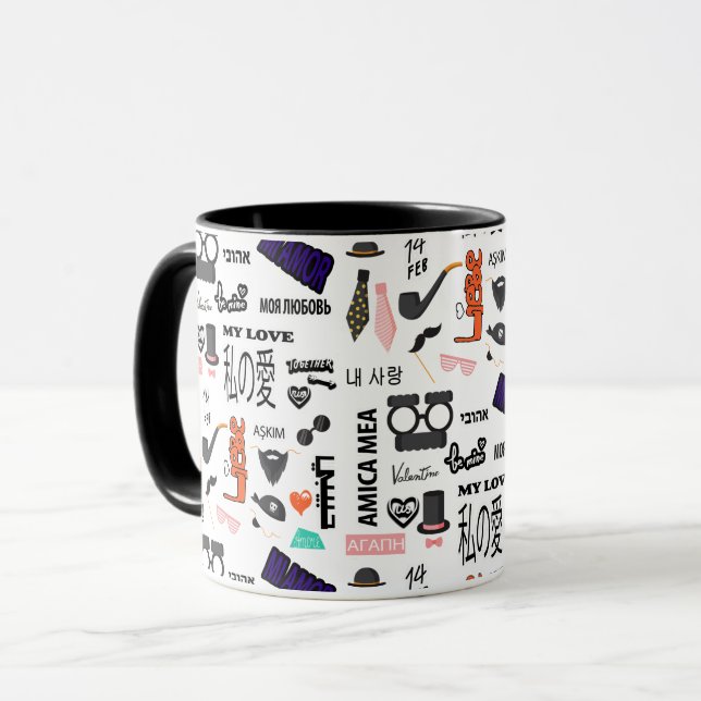 Mug Amour dans toutes les    langues (Devant gauche)