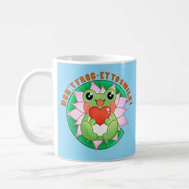 Mug Amour de grenouille - Art de motivation adorable (Gauche)