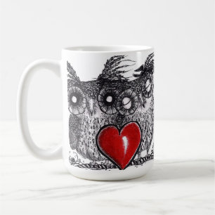 Mug Amour de hibou que vous attaquez pour toujours