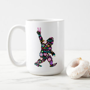 Mug Amour de la paix Bigfoot Hippie Drôle Amateur de B