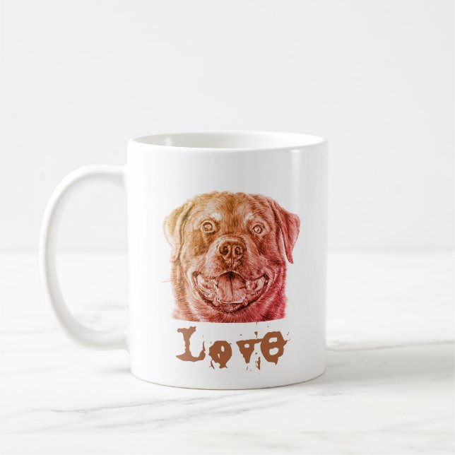 Mug Amour de Rottweiler (Gauche)