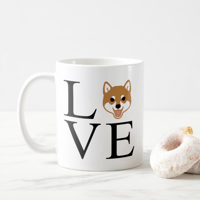 Mug Amour de Shiba Inu (Avec donut)