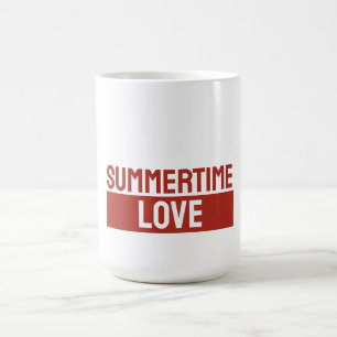 Mug Amour d'été Minimaliste Moderne Simple Rouge Blanc