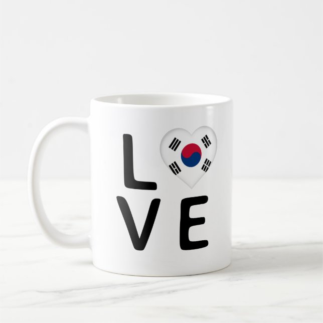 Mug Amour - Drapeau Corée du Sud (Gauche)