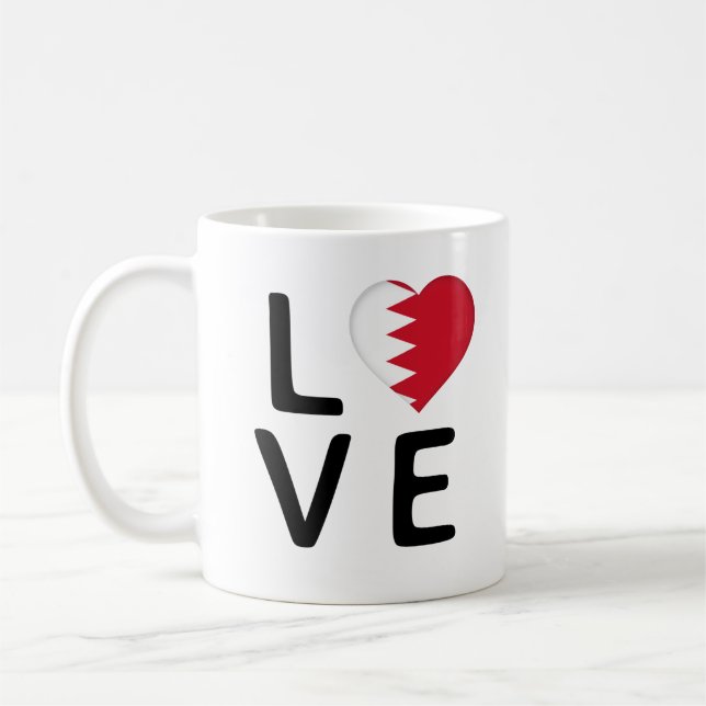 Mug Amour - Drapeau de Bahreïn (Gauche)