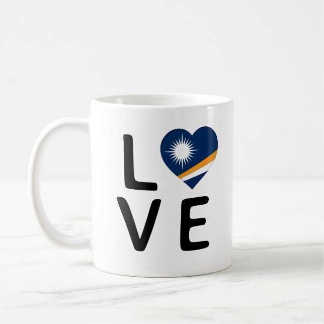 Mug Amour - Drapeau des Îles Marshall (Gauche)
