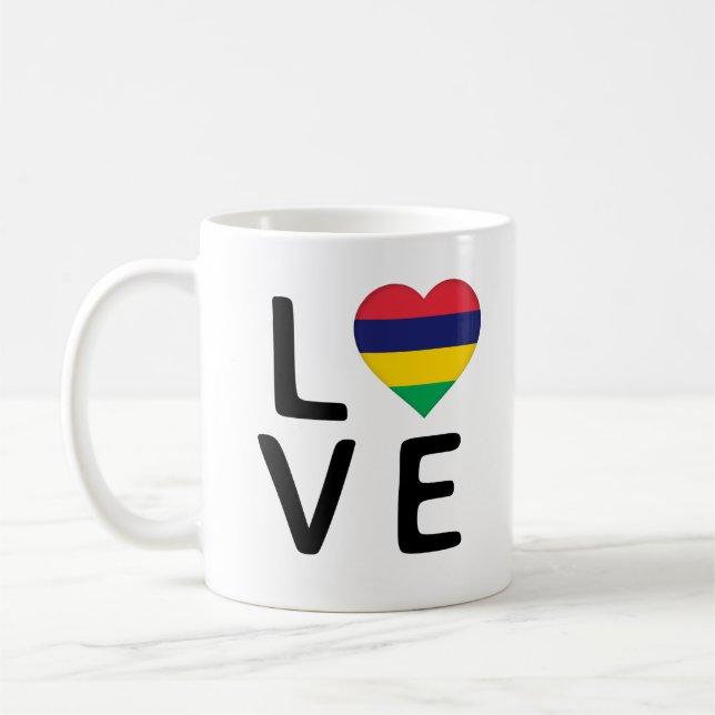 Mug Amour - Drapeau Maurice (Gauche)