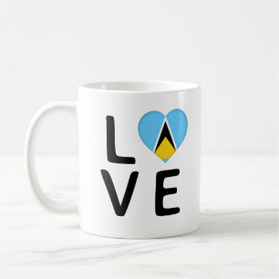 Mug Amour - Drapeau Sainte-Lucie