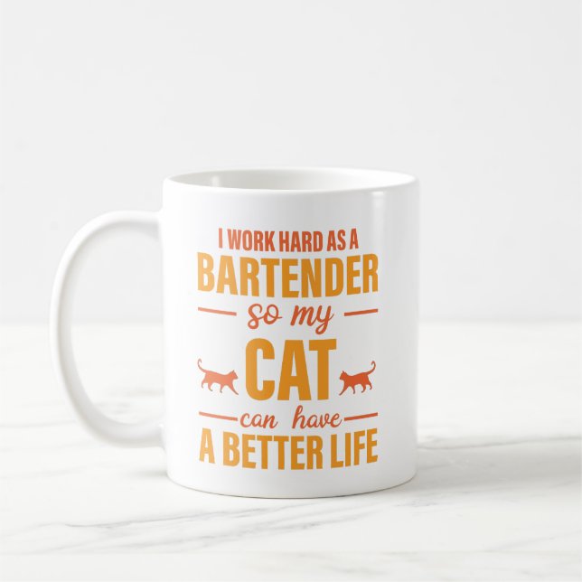 Mug Amour Du Bartender Pour Chat (Gauche)