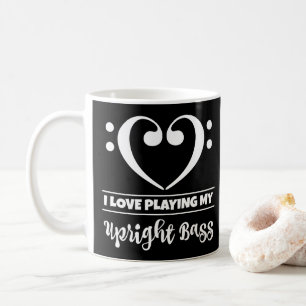 Mug Amour du coeur I de clef basse jouant ma basse