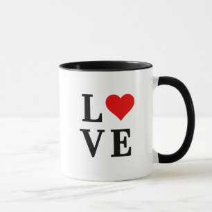 Mug Amour et Coeur Minimaliste Élégant