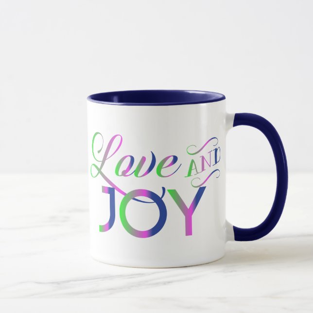 Mug Amour Et Joie Colorée (Droite)