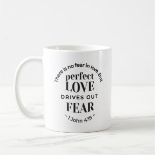 Mug Amour Éternel - 1 Jean 4:18 Citation Scripturaire 